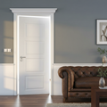 Premium Solid White Contemporary Interior Door with Fire Rating and Engineered Core