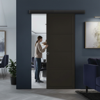 Premium 4 Panel Sliding Door Kit with 2m Anodized Aluminium Track and Wooden Pelmet for Modern Interiors