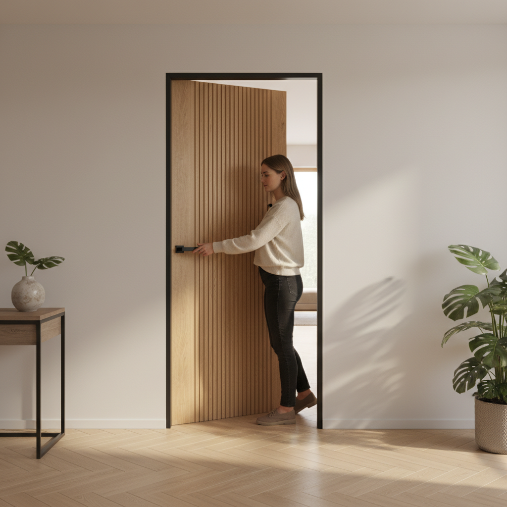 Premium Fully Finished Oak Internal Door with Modern Design and Solid Core Construction for Enhanced Durability