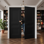 Premium Internal Black Primed Henley 3 Panel Pair Door for Elegant Interior Design - Image 2