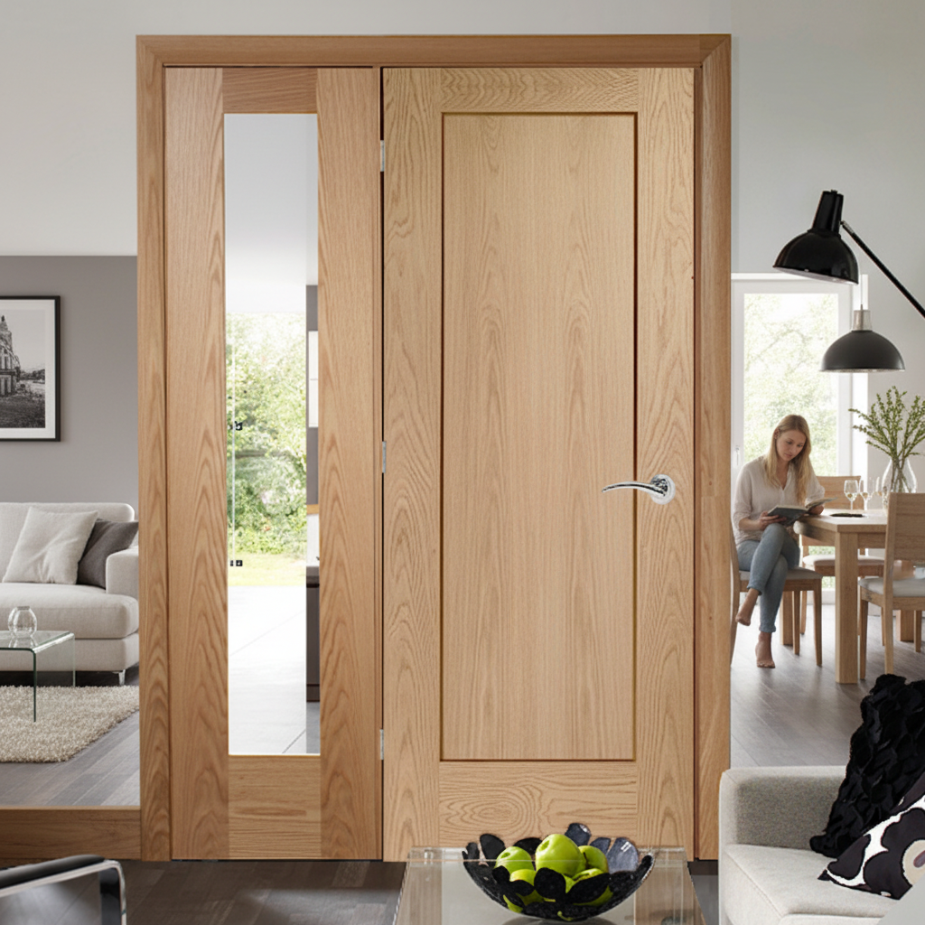 Premium Solid Room Divider with Demi Panel - Customizable Sizes and Universal Frame