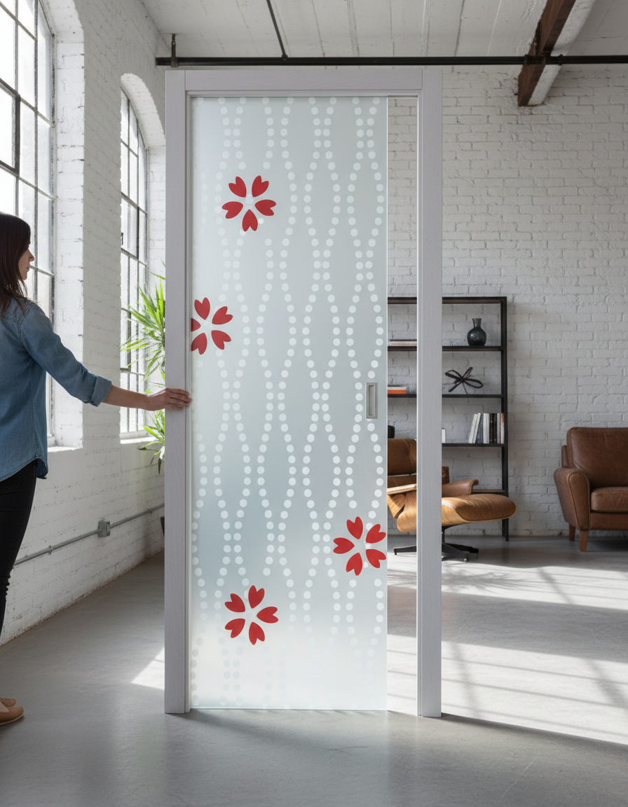 Premium Frameless Satin Glass Door with Easy-Clean Finish and Custom Sizing Options