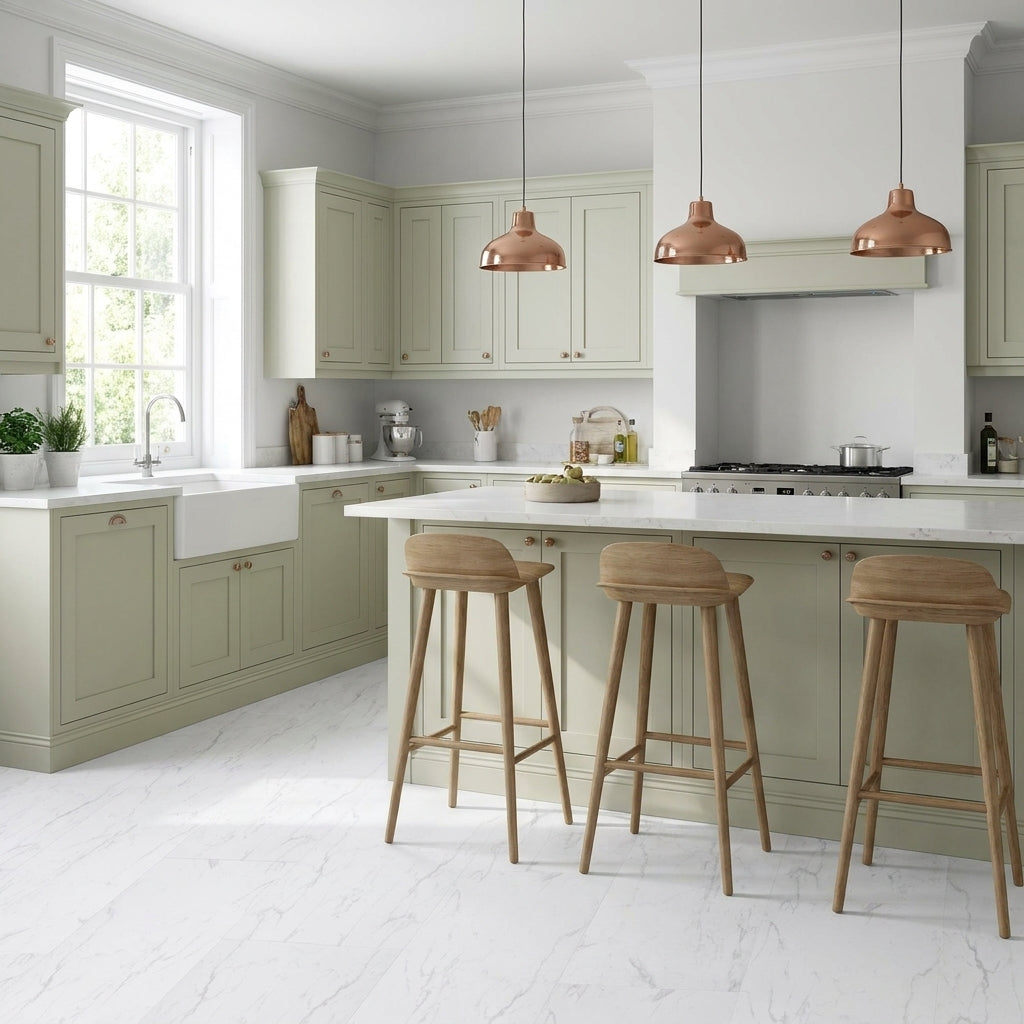 6mm Rigid Core LVT Flooring Carrara Marble Matt Finish Waterproof