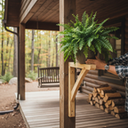 Premium Single Gallows Pine Porch Bracket - Pre-Drilled, Unfinished, Perfect Balance for Easy Installation
