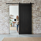 Matt Black Face Mounted Sliding Barn Door Track - Suitable for Doors up to 100kg and 1000mm Wide with Lifetime Guarantee...