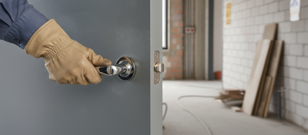 Premium Designer Lever Door Handle on Round Rose - Crafted with Finest Materials and Sophisticated Technology