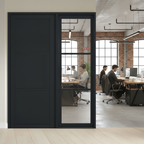 Premium 3 Panel Door with Fixed Side Panel - Modern Design with Large Glass Panes for an Open Feel