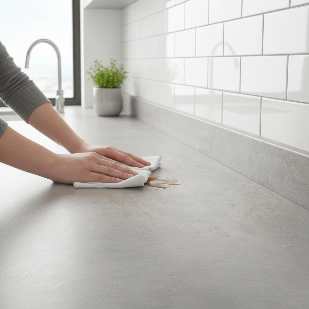 Premium Rounded Edge Laminate Upstand 3000mm - Elegant Stone Effect for Modern Kitchens - Image 2