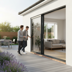 Premium 7ft Aluminium Sliding Doors with Multi Point Locking System, Double Glazed and Thermally Efficient Design