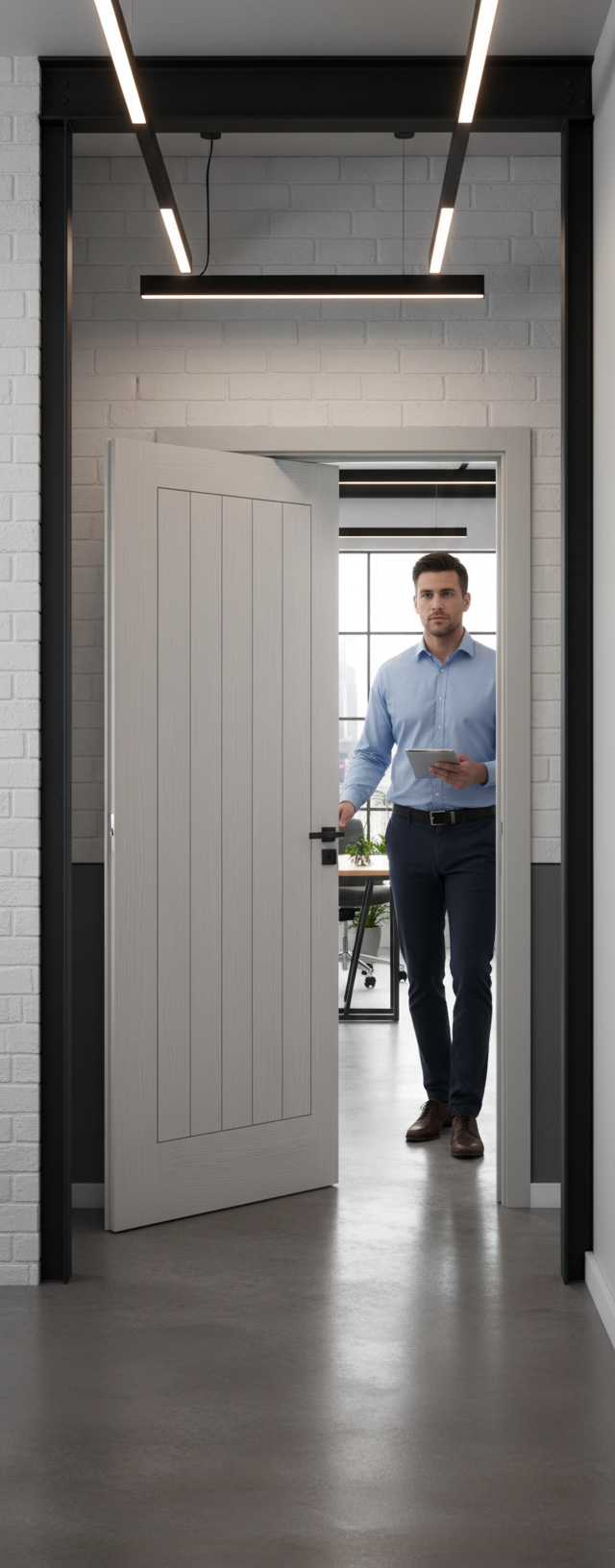 Premium Textured Vertical 5 Panel Internal Door - Hollow Core, FSC Certified, 10-Year Guarantee