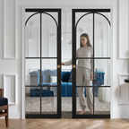 Premium Clear Glazed Double Pocket Door System with Top-Hung Frame, Adjustable Jambs, and 15-Year Guarantee