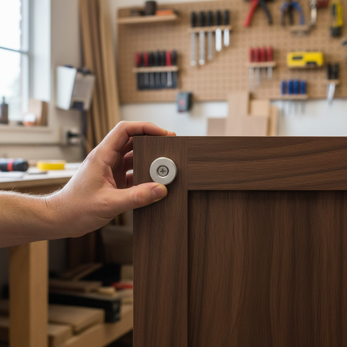 Premium 12mm Flush Mounted Countersunk Magnetic Catch - Durable Satin Stainless Steel for Secure Door Closure