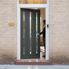 Premium Custom Made 3V External Door in Solid Merbau Hardwood with Choice of RAL Colors and 44mm Thickness