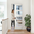 Premium Internal Shaker 4 Light Pocket Door Set with Clear Glass Panels for Space Optimization