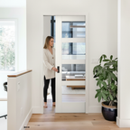 Premium Internal Shaker 4 Light Pocket Door Set with Clear Glass Panels for Space Optimization
