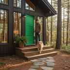 Premium Custom Made 3-Panel External Door with Solid Merbau Hardwood, 44mm Thickness, and Custom RAL Color Options