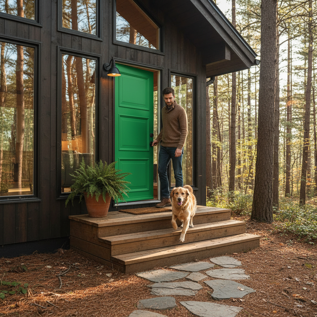 Premium Custom Made 3-Panel External Door with Solid Merbau Hardwood, 44mm Thickness, and Custom RAL Color Options