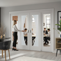 Premium Sliding Room Divider with Fixed Panels - Customizable Design for Open-Plan Living