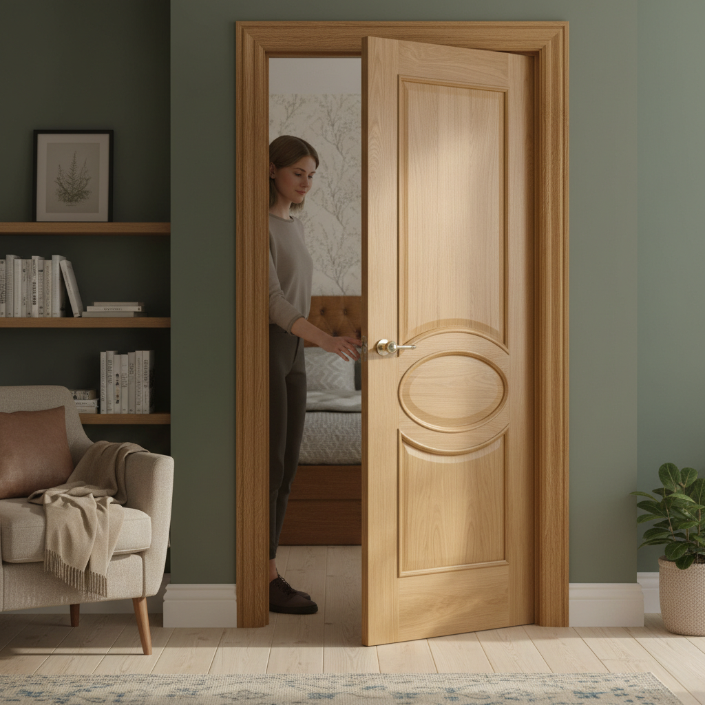 Premium Custom Made Internal Oak Door with Raised Mouldings - Timeless Design and Unfinished Style