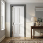 Internal White Pocket Door Set, 100mm Thick, Solid Core, Primed Finish