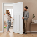 Premium Internal Primed 1930's Fire Door with 4 Panels, FD30 Fire Rating for Enhanced Safety