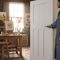 Premium Shaker Panelled White Interior Door - Solid Core Construction with 10 Year Warranty and Bespoke Size Options