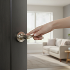 Designer Twist Lever Door Handle Set in Polished Chrome & Satin Nickel - Complete Hardware Solution for Internal Doors -...