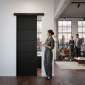 Premium Internal Fully Finished Industrial 5 Panel Classic Framed Pocket Door Set - Adjustable and Durable Design for Modern Interiors