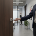 Premium Designer Square Lever Door Handle in Satin Chrome Finish with Innovative Ecotech Coating for Durability and Sustainability - Image 2