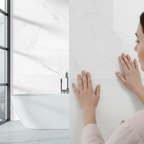 Premium 4mm High Gloss Wall Panelling with Waterproof Limestone Core and Fire-Retardant Finish for Elegant Interiors