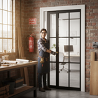 Professional Extra Slim 6L Fire Rated Pocket Door System with Galvanised Steel Frame and Customizable Options