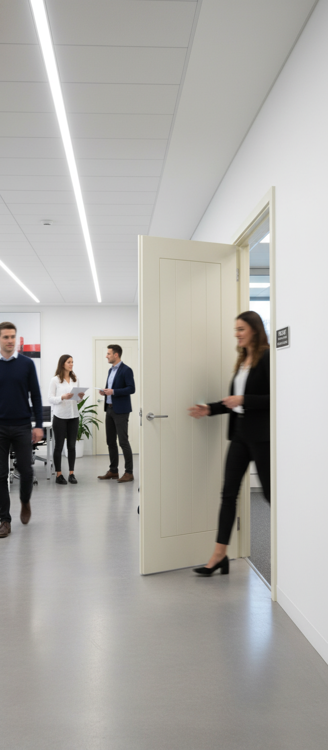 Premium Custom Colour Internal Fire Door with Engineered Construction and Deep U-Groove Design