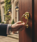 Premium Victorian Style Ring Door Knocker with Sprung Flap for Front Doors - High-Quality Professional Grade for Industrial and Commercial Applicat...