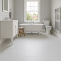 White Marble Vinyl Flooring 6mm Matt Finish 100% Waterproof 4V Bevel Edge
