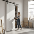 Premium White Internal Moulded Farley Sliding Door Set with Space-Saving Track for Modern Homes