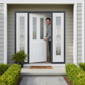 Premium Composite Grand Entrance Doors with Glazed Sidepanels - Low Maintenance and Thermally Efficient Design