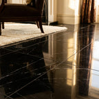 8mm Black High Gloss Laminate Flooring - detail view
