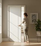 Premium White Primed Hardboard Flush for Internal Use with Exposed Lippings - High-Quality Professional Grade for Industrial and Commercial Applica...