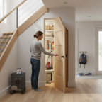 Premium Oak Internal Unfinished Parma Angled Under-Stair Made-to-Measure Cupboard Fire Door for 30-Minute Fire Protection - Image 2