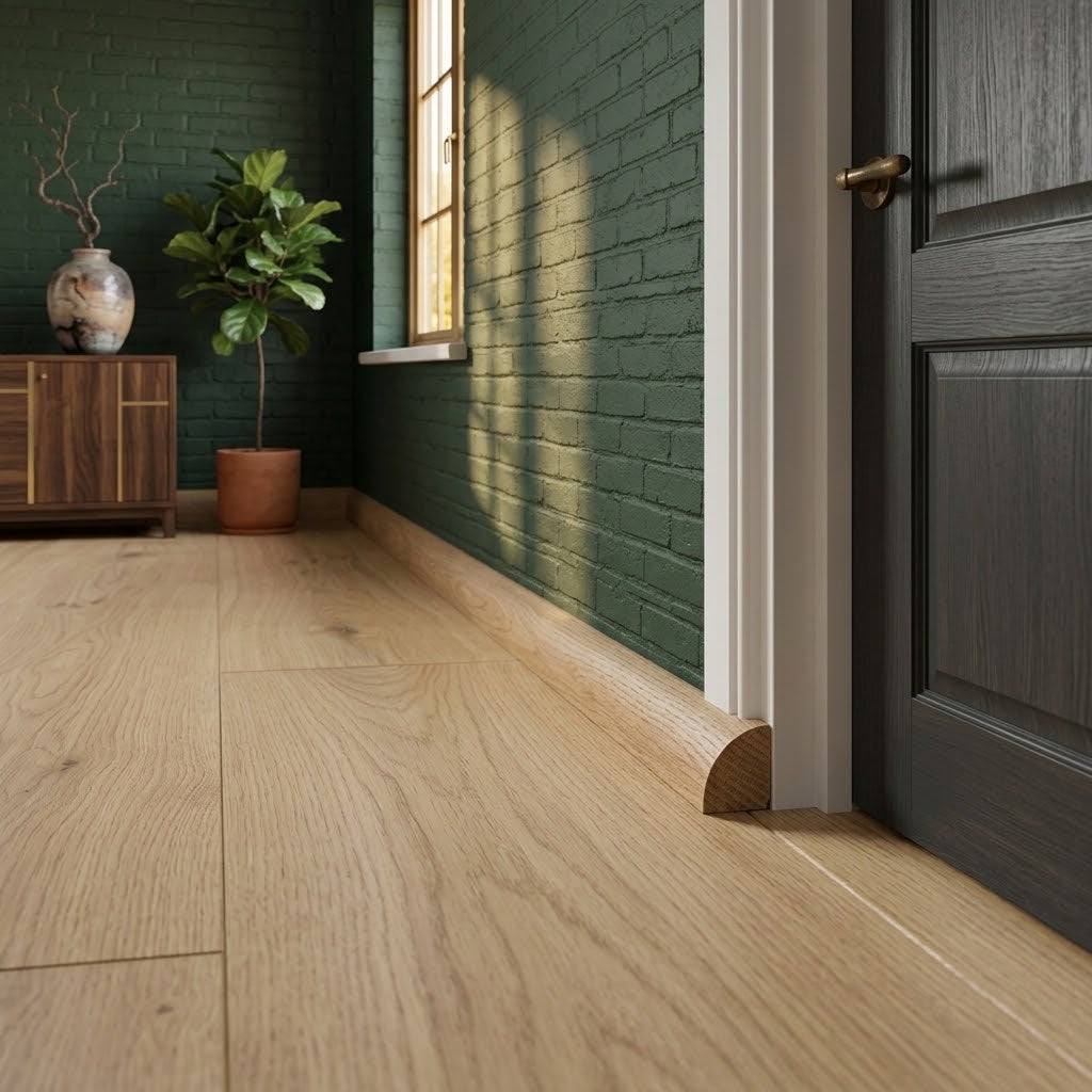 Wide 2.1m Solid American Red Oak Unfinished Quadrant Beading