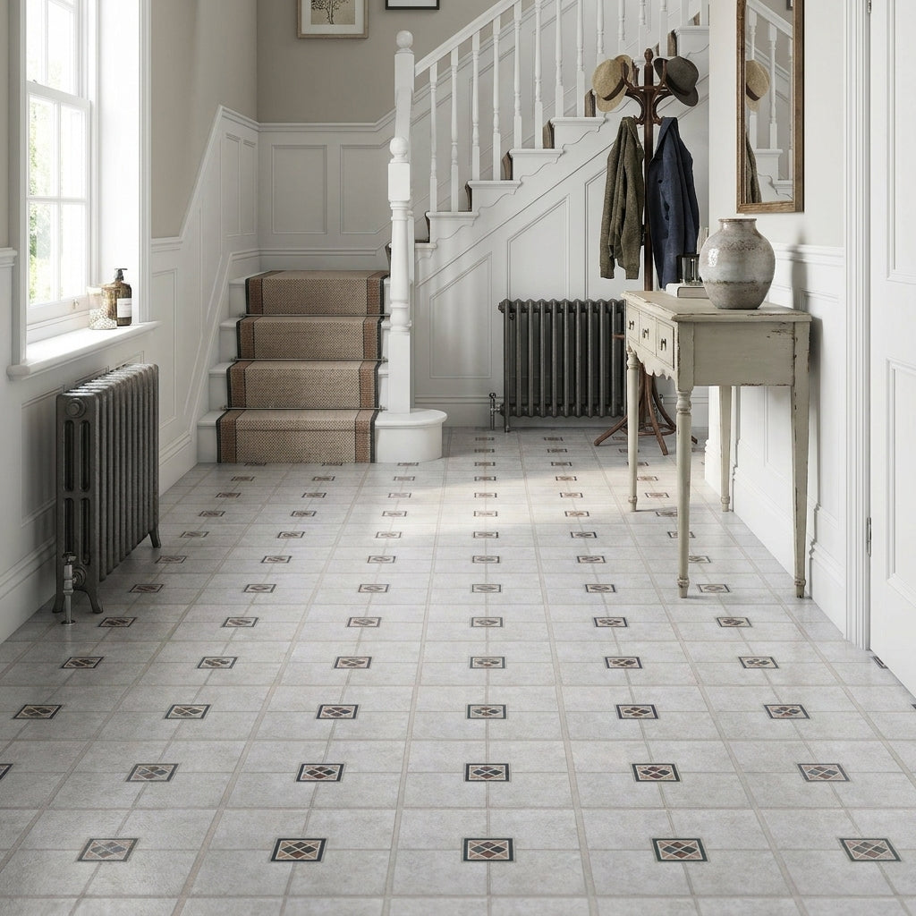 Self-Adhesive Vinyl Flooring Tile 1.5mm Thick 305x305mm Waterproof