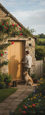 Premium Solid Oak Framed and Ledged Door - Traditional Design with Z-Brace or Mid-Bar Options, 40mm Thickness