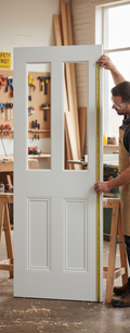 Premium White Unglazed Door with Engineered Construction, Customizable Size Options and Vintage Style for Internal Use