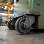 Black Grey Cast Iron Wheel Castors - Heavy Duty Industrial Top Plate 80mm to 100mm