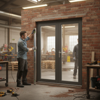 Premium 5ft Slimline External French Door Set with Double-Glazed Units and Modern Grey Finish for Patios and Extensions