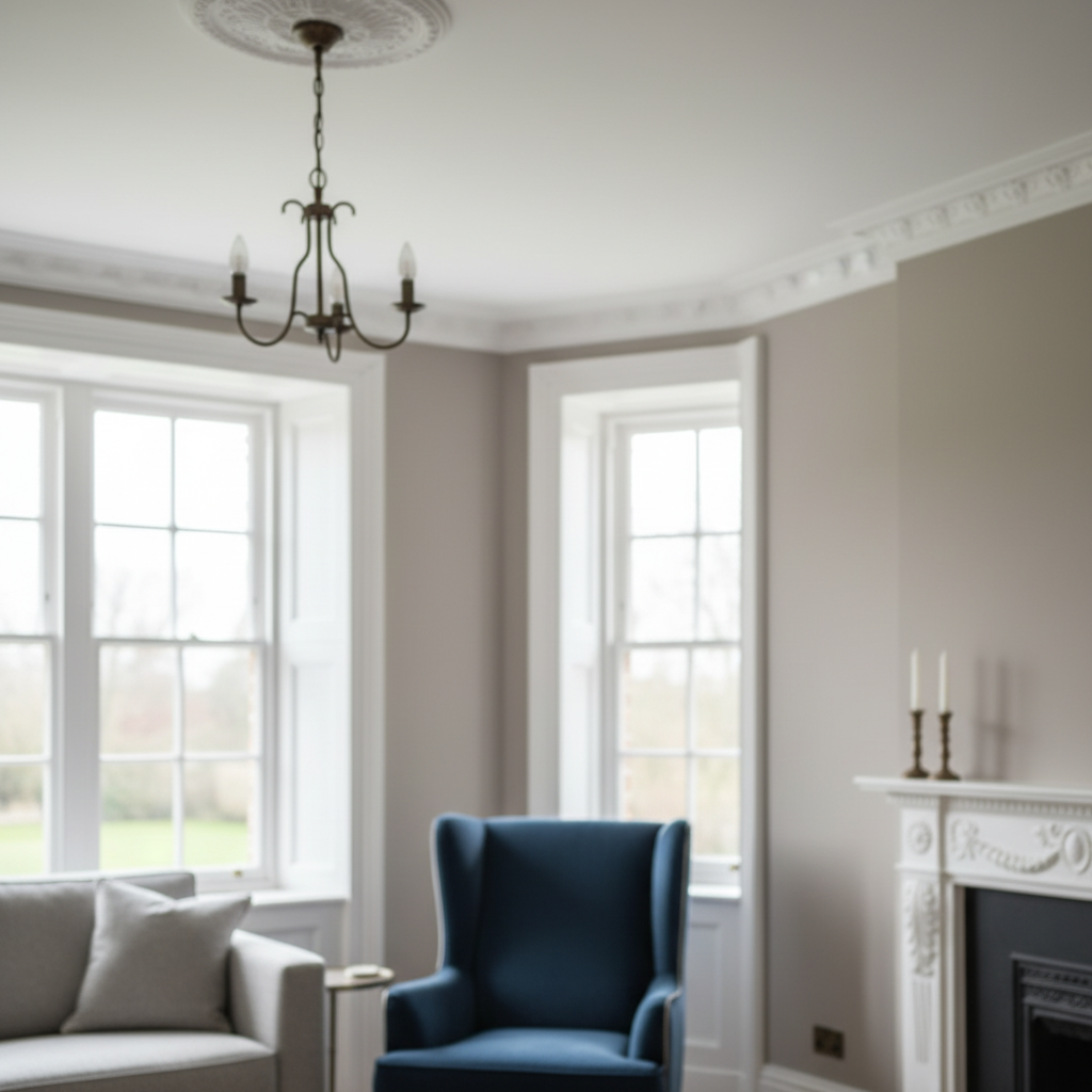 Premium 2.4m White Painted Decorative Coving 14mm x 67mm for Elegant Interior Transitions