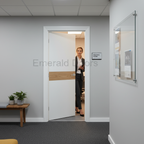 Premium Internal White Door with Rustic Oak Insert for Modern Homes - High-Quality Professional Grade for Industrial and Commercial Applications