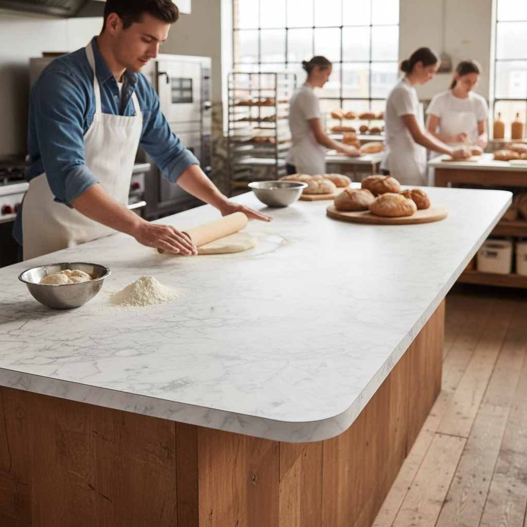 Premium Rounded Edge Laminate Worktop 3000mm x 600mm x 38mm - Durable and Easy to Maintain