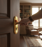 Premium Lever Handle on Backplate - Versatile Design with Optional Keyhole Configuration
