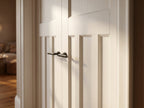 Internal 1930s Style White Primed Door Pair, Solid Engineered Core - detail view